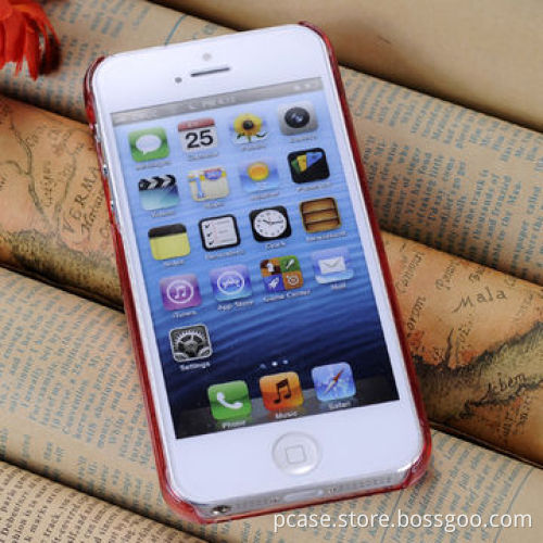 Nice PC phone case with aluminum on top for decoration, suitable for iPhone